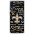 NFL New Orleans Saints Black Blast Galaxy A50 Clear Case