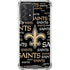 NFL New Orleans Saints Black Blast Galaxy A52 5G Clear Case