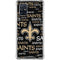 NFL New Orleans Saints Black Blast Galaxy A71 5G Clear Case