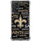 NFL New Orleans Saints Black Blast Galaxy A72 5G Clear Case
