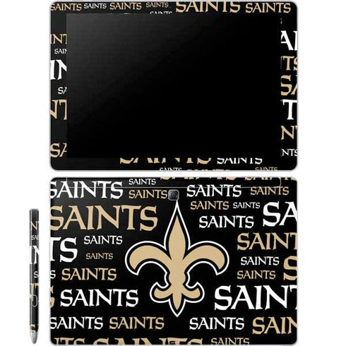 NFL New Orleans Saints Black Blast Galaxy Book 12in Skin