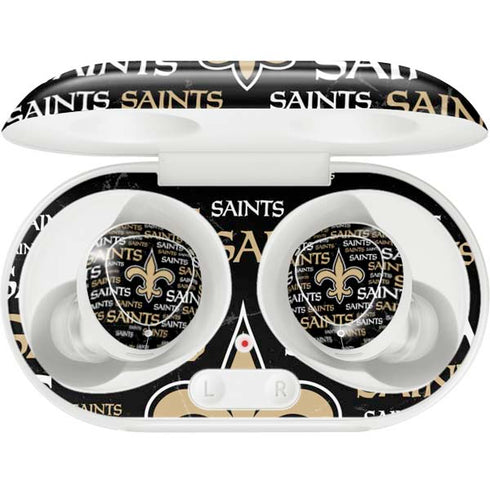 NFL New Orleans Saints Black Blast Galaxy Buds Plus Skin