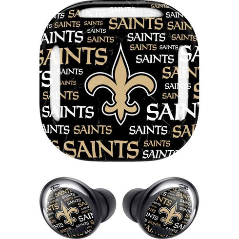 NFL New Orleans Saints Black Blast Galaxy Buds Pro Skin