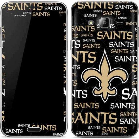 NFL New Orleans Saints Black Blast Galaxy J3 Skin