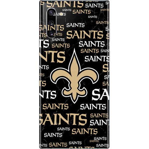 NFL New Orleans Saints Black Blast Galaxy Note 10 Skin