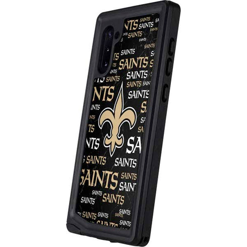 NFL New Orleans Saints Black Blast Galaxy Note 10 Waterproof Case