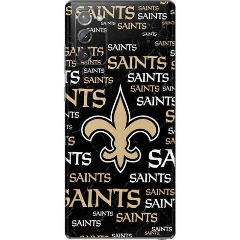 NFL New Orleans Saints Black Blast Galaxy Note20 5G Skin