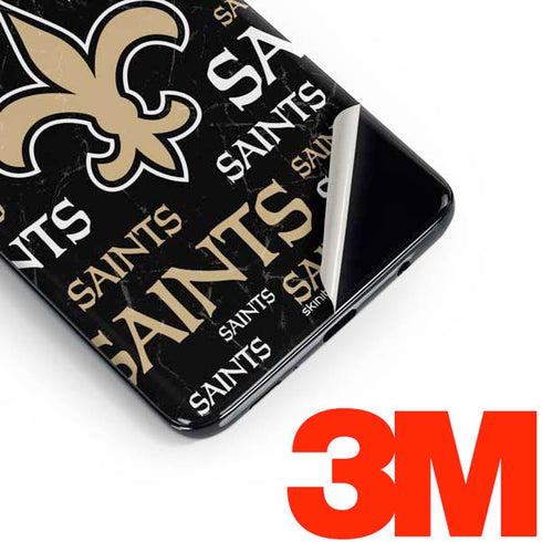 NFL New Orleans Saints Black Blast Galaxy S10 Plus Skin