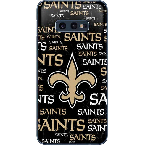 NFL New Orleans Saints Black Blast Galaxy S10e Skin