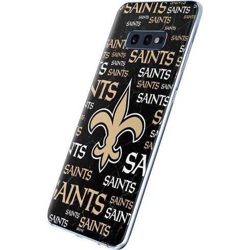 NFL New Orleans Saints Black Blast Galaxy S10e Skin
