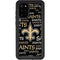 NFL New Orleans Saints Black Blast Galaxy S20 Plus Waterproof Case