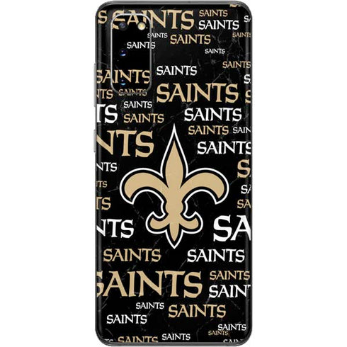 NFL New Orleans Saints Black Blast Galaxy S20 Skin