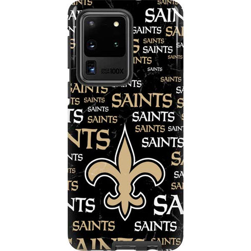 NFL New Orleans Saints Black Blast Galaxy S20 Ultra 5G Pro Case