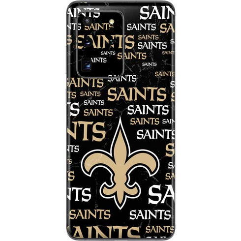 NFL New Orleans Saints Black Blast Galaxy S20 Ultra 5G Skin
