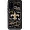 NFL New Orleans Saints Black Blast Galaxy S20 Waterproof Case