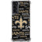 NFL New Orleans Saints Black Blast Galaxy S21 5G Clear Case
