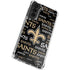 NFL New Orleans Saints Black Blast Galaxy S21 5G Clear Case