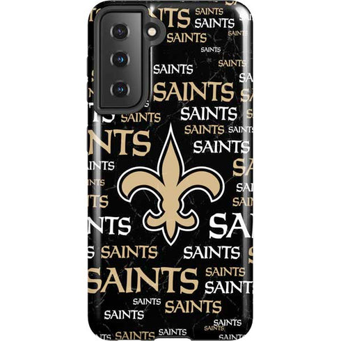 NFL New Orleans Saints Black Blast Galaxy S21 5G Pro Case