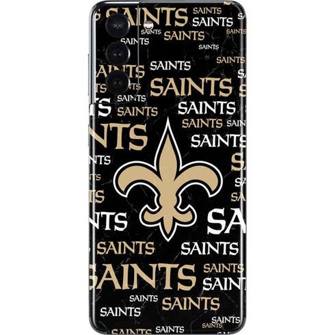 NFL New Orleans Saints Black Blast Galaxy S21 5G Skin