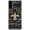 NFL New Orleans Saints Black Blast Galaxy S21 FE Clear Case