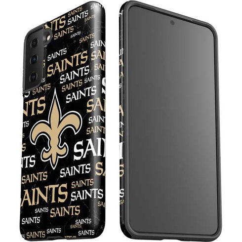 NFL New Orleans Saints Black Blast Galaxy S21 FE Pro Case