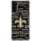 NFL New Orleans Saints Black Blast Galaxy S21 Plus 5G Clear Case