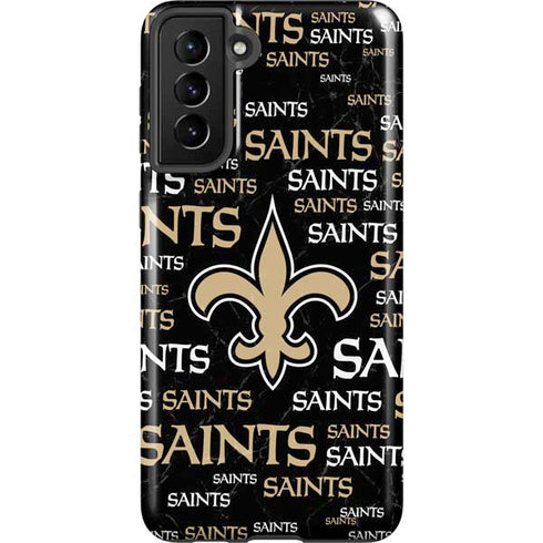 NFL New Orleans Saints Black Blast Galaxy S21 Plus 5G Pro Case