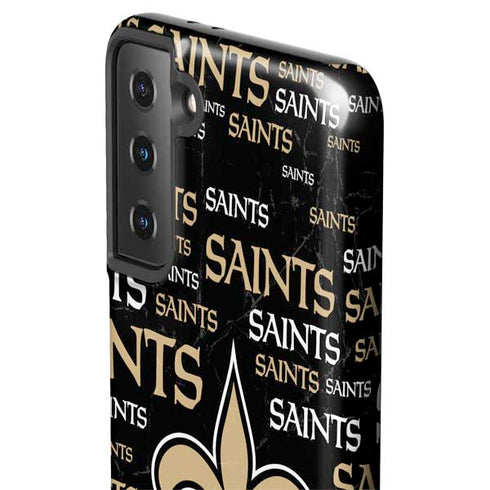 NFL New Orleans Saints Black Blast Galaxy S21 Plus 5G Pro Case