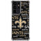 NFL New Orleans Saints Black Blast Galaxy S21 Ultra 5G Clear Case