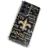 NFL New Orleans Saints Black Blast Galaxy S21 Ultra 5G Clear Case