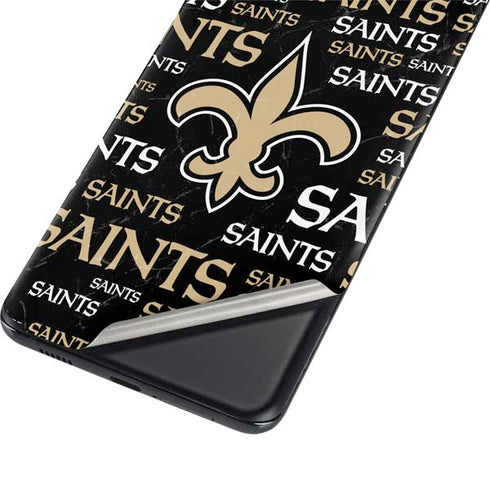 NFL New Orleans Saints Black Blast Galaxy S21 Ultra 5G Skin