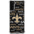 NFL New Orleans Saints Black Blast Galaxy S22 Plus Clear Case