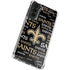 NFL New Orleans Saints Black Blast Galaxy S22 Plus Clear Case