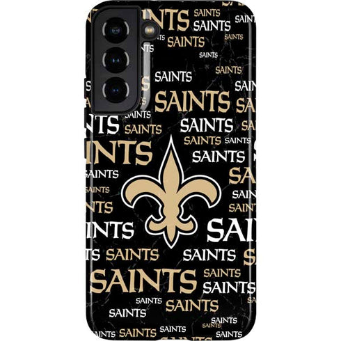 NFL New Orleans Saints Black Blast Galaxy S22 Plus Pro Case