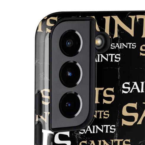 NFL New Orleans Saints Black Blast Galaxy S22 Plus Pro Case