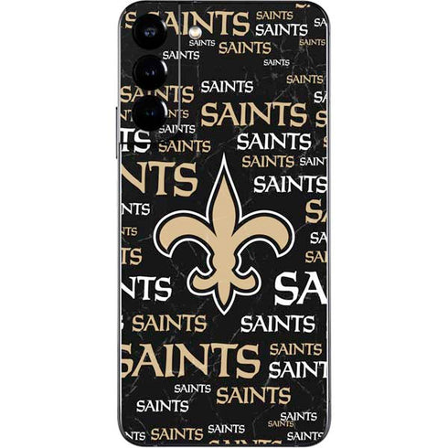 NFL New Orleans Saints Black Blast Galaxy S22 Plus Skin