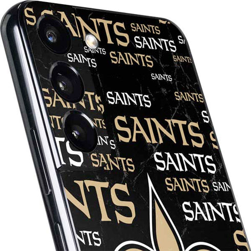 NFL New Orleans Saints Black Blast Galaxy S22 Plus Skin