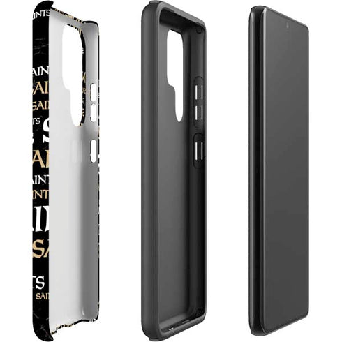 NFL New Orleans Saints Black Blast Galaxy S22 Ultra Pro Case