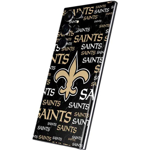 NFL New Orleans Saints Black Blast Galaxy S22 Ultra Skin