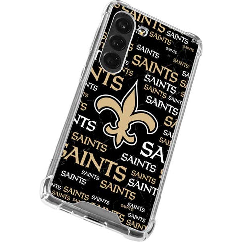 NFL New Orleans Saints Black Blast Galaxy S23 Clear Case