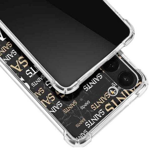 NFL New Orleans Saints Black Blast Galaxy S23 Clear Case
