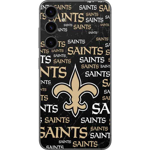 NFL New Orleans Saints Black Blast Galaxy S23 FE Skin