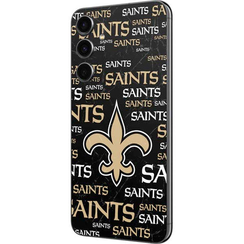 NFL New Orleans Saints Black Blast Galaxy S23 FE Skin