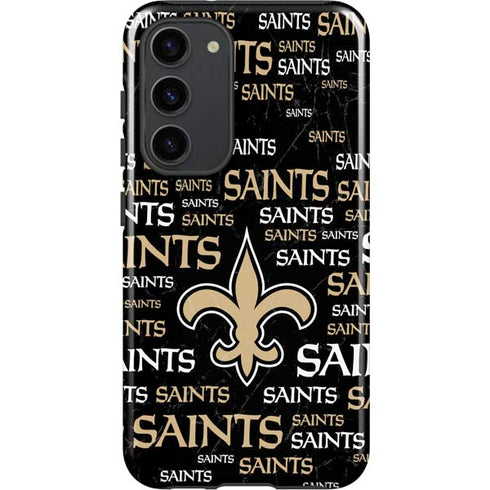 NFL New Orleans Saints Black Blast Galaxy S23 Plus Pro Case