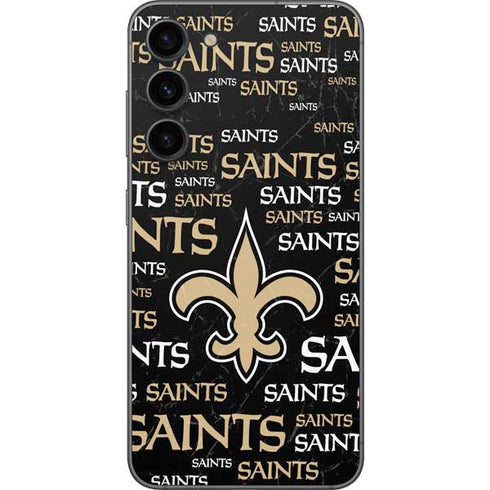 NFL New Orleans Saints Black Blast Galaxy S23 Plus Skin