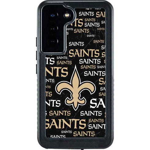 NFL New Orleans Saints Black Blast Galaxy S23 Plus Waterproof Case