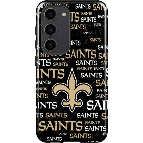 NFL New Orleans Saints Black Blast Galaxy S23 Pro Case