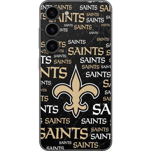 NFL New Orleans Saints Black Blast Galaxy S23 Skin