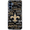 NFL New Orleans Saints Black Blast Galaxy S24 Clear Case