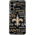 NFL New Orleans Saints Black Blast Galaxy S24 Plus Clear Case